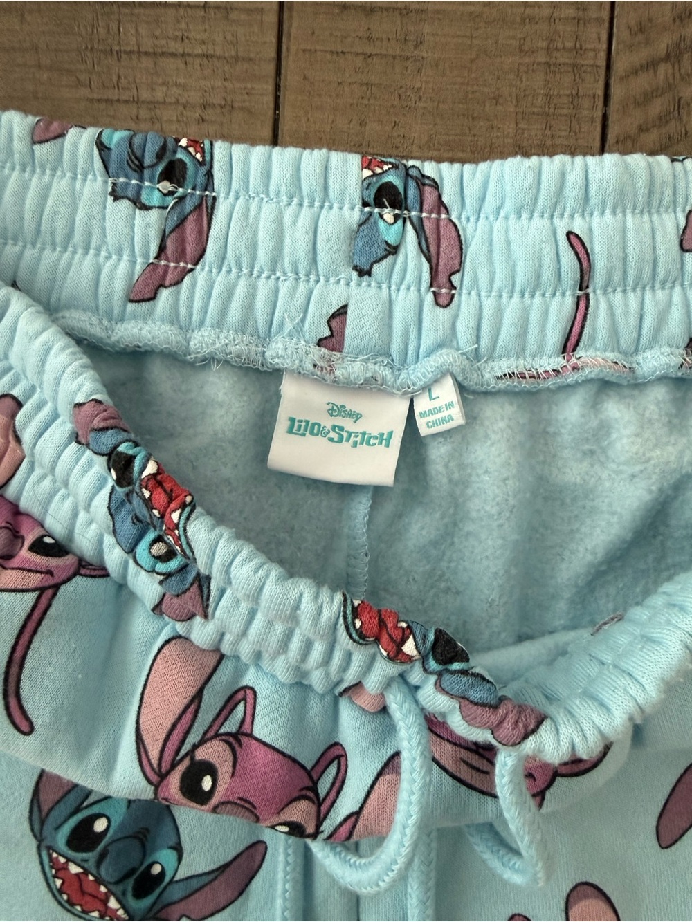 Disney Light Blue Stitch & Angel Printed Women's Lounge Shorts - Picture 2 of 3